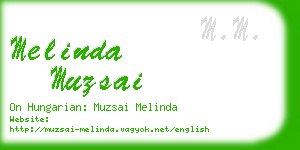 melinda muzsai business card